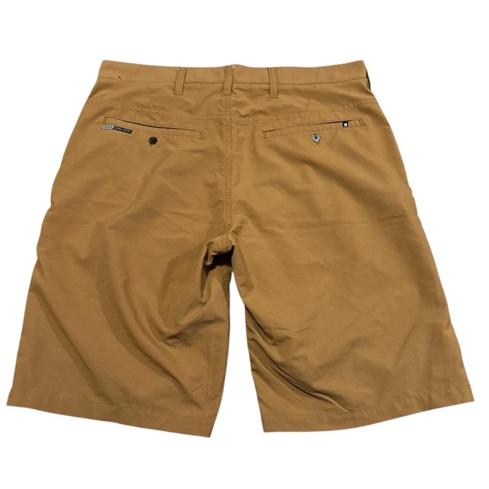 Hurley Walkshorts Mens 31 Brown Hybrid Chino Shorts 10" Inseam Stretch - Picture 2 of 5